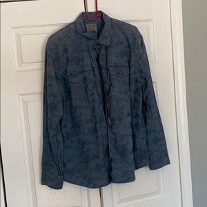 Blue button down shirt